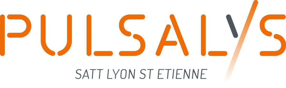 Pulsalys Logo, orange and grey