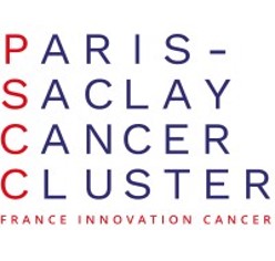 Paris Saclay Cancer Cluster Logo, grey and red